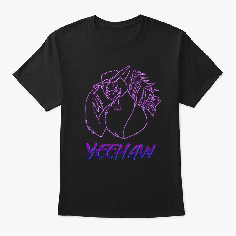 Neon Yeehaw Chicken Tee