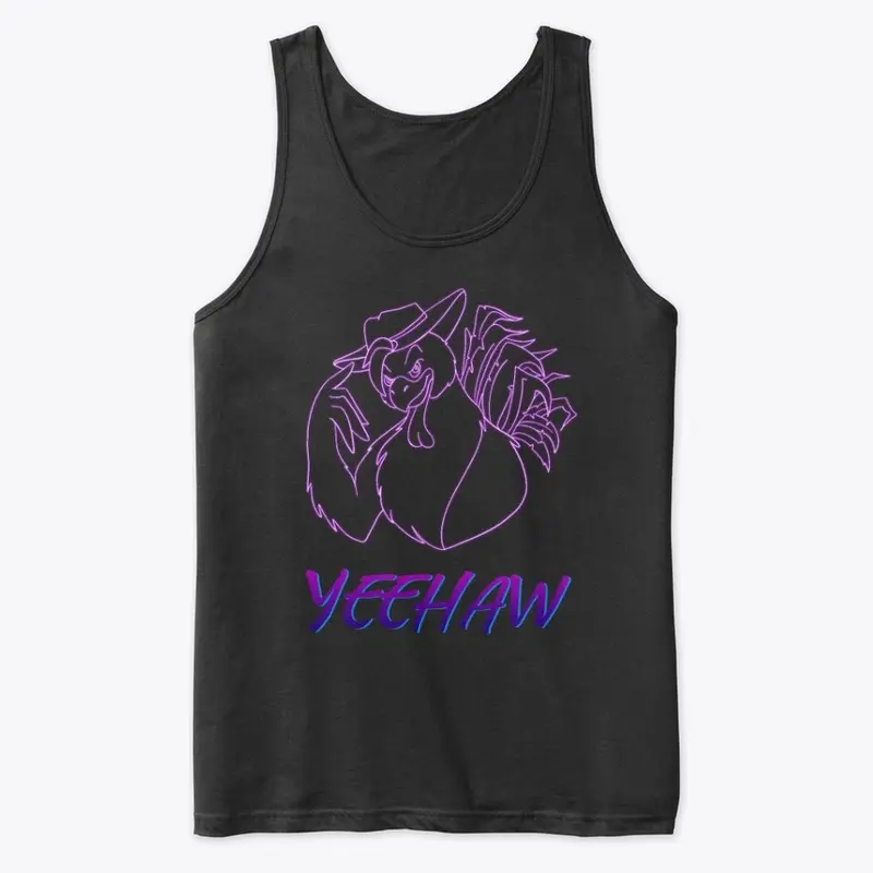 Neon Yeehaw Chicken Tanktop