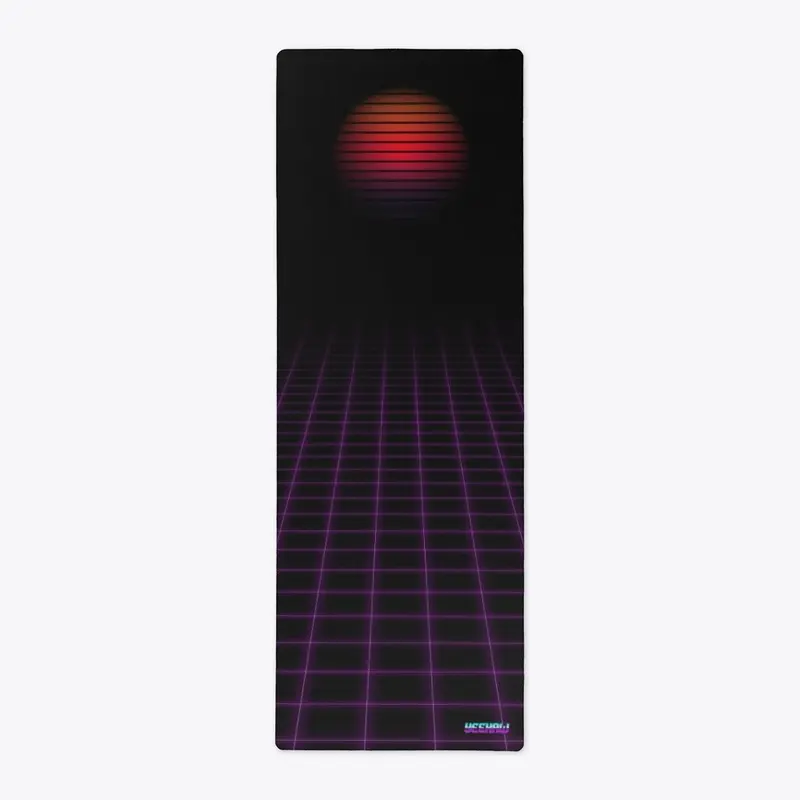 Grid Sunset Yoga Mat